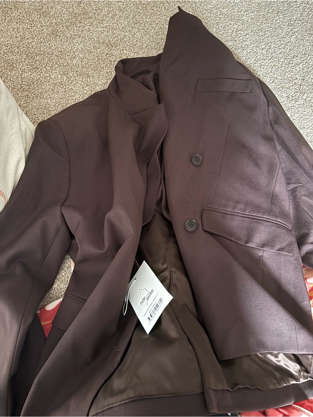 Djerf Avenue Essential Blazer Brown